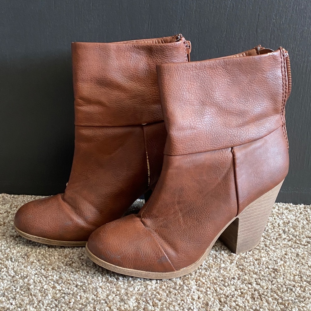 Brown Leather Ankle Boots